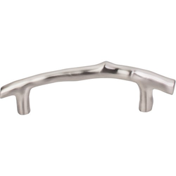 3-1/2 Inch Center to Center Aspen II Twig Cabinet Pull, Brushed Satin Nickel