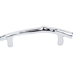3-1/2 Inch Center to Center Aspen II Twig Cabinet Pull, Polished Chrome