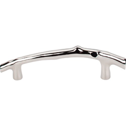 5 Inch Center to Center Aspen II Twig Cabinet Pull, Polished Nickel