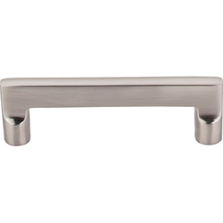 4 Inch Center to Center Aspen II Flat Sided Cabinet Pull, Brushed Satin Nickel