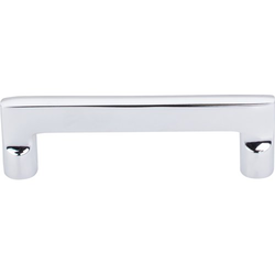 4 Inch Center to Center Aspen II Flat Sided Cabinet Pull, Polished Chrome