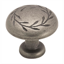 Nature's Splendor 1-1/4 Inch Diameter Weathered Nickel Cabinet Knob