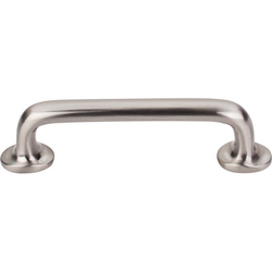 4 Inch Center to Center Aspen II Rounded Cabinet Pull, Brushed Satin Nickel