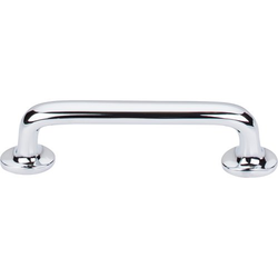 4 Inch Center to Center Aspen II Rounded Cabinet Pull, Polished Chrome