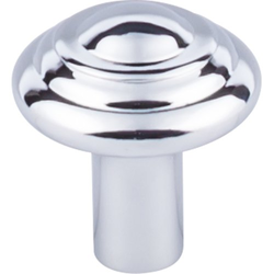 1-1/4 Inch Length Aspen II Button Cabinet Knob, Polished Chrome