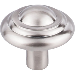 1-3/4 Inch Length Aspen II Button Cabinet Knob, Brushed Satin Nickel