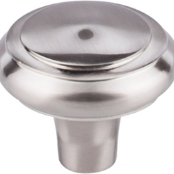 1-5/8 Inch Length Aspen II Peak Cabinet Knob, Brushed Satin Nickel
