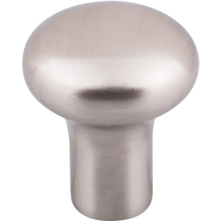 1-1/8 Inch Length Aspen II Round Cabinet Knob, Brushed Satin Nickel