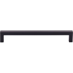 7-9/16 Inch Center to Center Nouveau III Bar Pull Square Bar Cabinet Pull, Flat Black