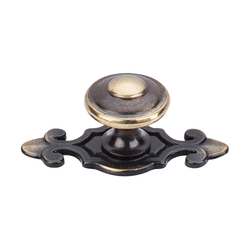 1-1/4 Inch Length Britannia Canterbury Cabinet Knob, Dark Antique Brass