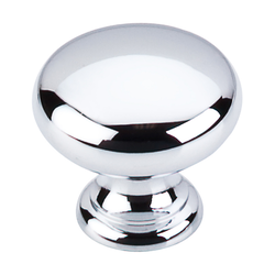 1-1/4 Inch Length Somerset II Mushroom Cabinet Knob, Polished Chrome