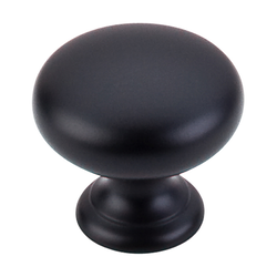 1-1/4 Inch Length Somerset II Mushroom Cabinet Knob, Flat Black
