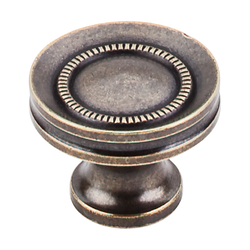 1-1/4 Inch Length Somerset II Button Faced Cabinet Knob, German Bronze