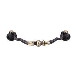 3-3/4 Inch Center to Center Britannia Oxford Cabinet Pull, Dark Antique Brass