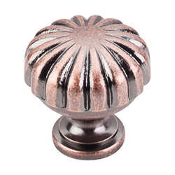 1-1/4 Inch Length Somerset II Melon Cabinet Knob, Antique Copper
