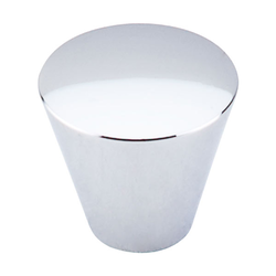 1-1/16 Inch Length Nouveau Cone Cabinet Knob, Polished Chrome