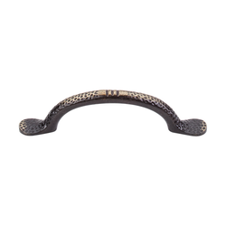 3-3/4 Inch Center to Center Britannia Warwick Fixed Cabinet Pull, Dark Antique Brass