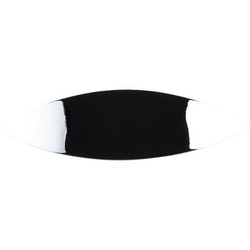 2-1/2 Inch Center to Center Nouveau Eyebrow Cup Pull, Polished Chrome