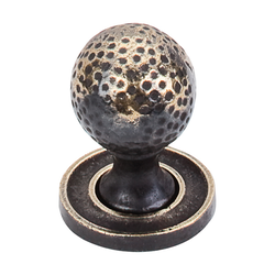 1-1/16 Inch Length Britannia Paris Mottled Cabinet Knob, Dark Antique Brass