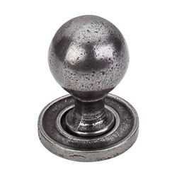 1-1/16 Inch Length Britannia Paris Smooth Cabinet Knob, Cast Iron