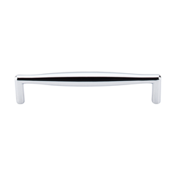 5-1/16 Inch Center to Center Nouveau II Flute Cabinet Pull, Polished Chrome
