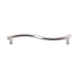 5-1/16 Inch Center to Center Nouveau Spiral Cabinet Pull, Brushed Satin Nickel
