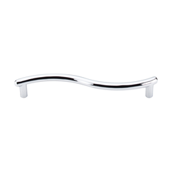 5-1/16 Inch Center to Center Nouveau Spiral Cabinet Pull, Polished Chrome