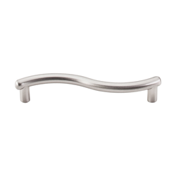 3-3/4 Inch Center to Center Nouveau Spiral Cabinet Pull, Brushed Satin Nickel