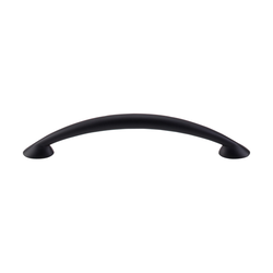 5-1/16 Inch Center to Center Nouveau II Newport Cabinet Pull, Flat Black