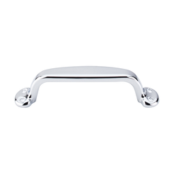 3-3/4 Inch Center to Center Nouveau II Trunk Cabinet Pull, Polished Chrome