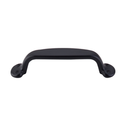 3-3/4 Inch Center to Center Nouveau II Trunk Cabinet Pull, Flat Black