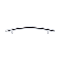 6-5/16 Inch Center to Center Nouveau Bar Pull Curved Bar Cabinet Pull, Polished Chrome