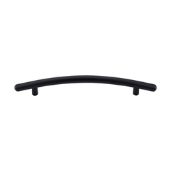 6-5/16 Inch Center to Center Nouveau Bar Pull Curved Bar Cabinet Pull, Flat Black
