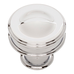 Oskar Knob 1-1/4 inch Diameter Polished Chrome