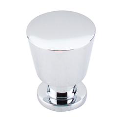 7/8 Inch Length Nouveau II Rocks Cabinet Knob, Polished Chrome