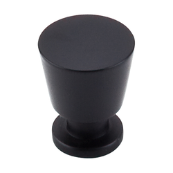 7/8 Inch Length Nouveau II Rocks Cabinet Knob, Flat Black