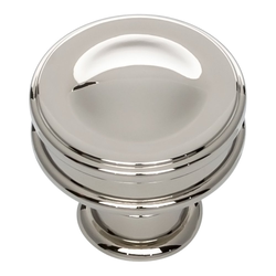 Oskar Knob 1-1/4 inch Diameter Polished Nickel