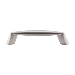 3-3/4 Inch Center to Center Nouveau II Rung Cabinet Pull, Brushed Satin Nickel