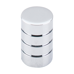 5/8 Inch Length Nouveau II Stacked Cabinet Knob, Polished Chrome