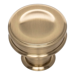 Oskar Knob 1-1/4 inch Diameter Warm Brass