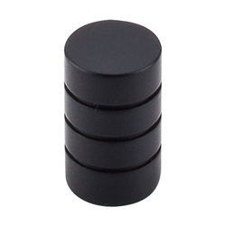 5/8 Inch Length Nouveau II Stacked Cabinet Knob, Flat Black