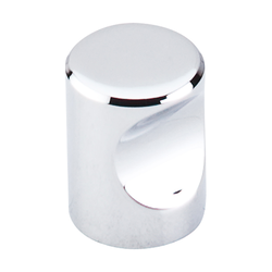 3/4 Inch Length Nouveau II Indent Cabinet Knob, Polished Chrome