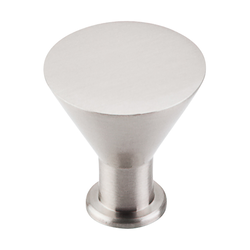 1-3/16 Inch Length Nouveau II Cocktail Cabinet Knob, Brushed Satin Nickel