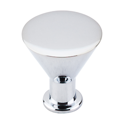 1-3/16 Inch Length Nouveau II Cocktail Cabinet Knob, Polished Chrome