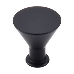 1-3/16 Inch Length Nouveau II Cocktail Cabinet Knob, Flat Black