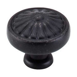 10% OFF 1-1/4 Inch Length Normandy Flower Cabinet Knob, Patina Black