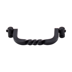 10% OFF 3-3/4 Inch Center to Center Normandy Twisted Drop Pull Cabinet Pull, Patina Black