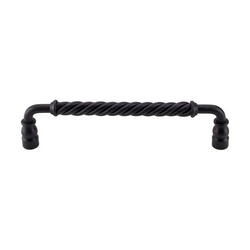 10% OFF 8 Inch Center to Center Normandy Bar Twisted Cabinet Pull, Patina Black