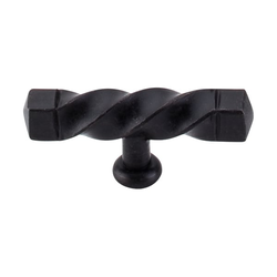 10% OFF 3-3/16 Inch Length Normandy Square Twist T-Handle Cabinet Knob, Patina Black