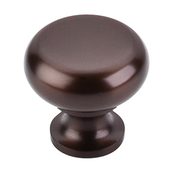 1-1/4 Inch Length Oil Rubbed Flat Faced Cabinet Knob, Oil Rubbed Bronze